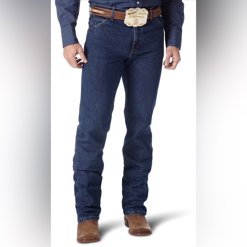 Wrangler Men's Premium Performance Cowboy Cut Regular Jeans Blue Denim Sz 30x30